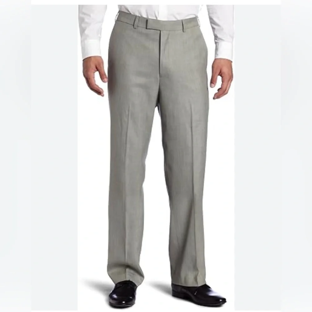 Alberto Cardinali‎ men’s 38 trousers with double button front Heather gray color